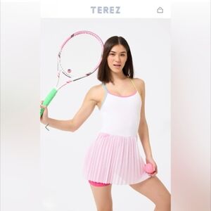 NWT Terez White and Pink Dress